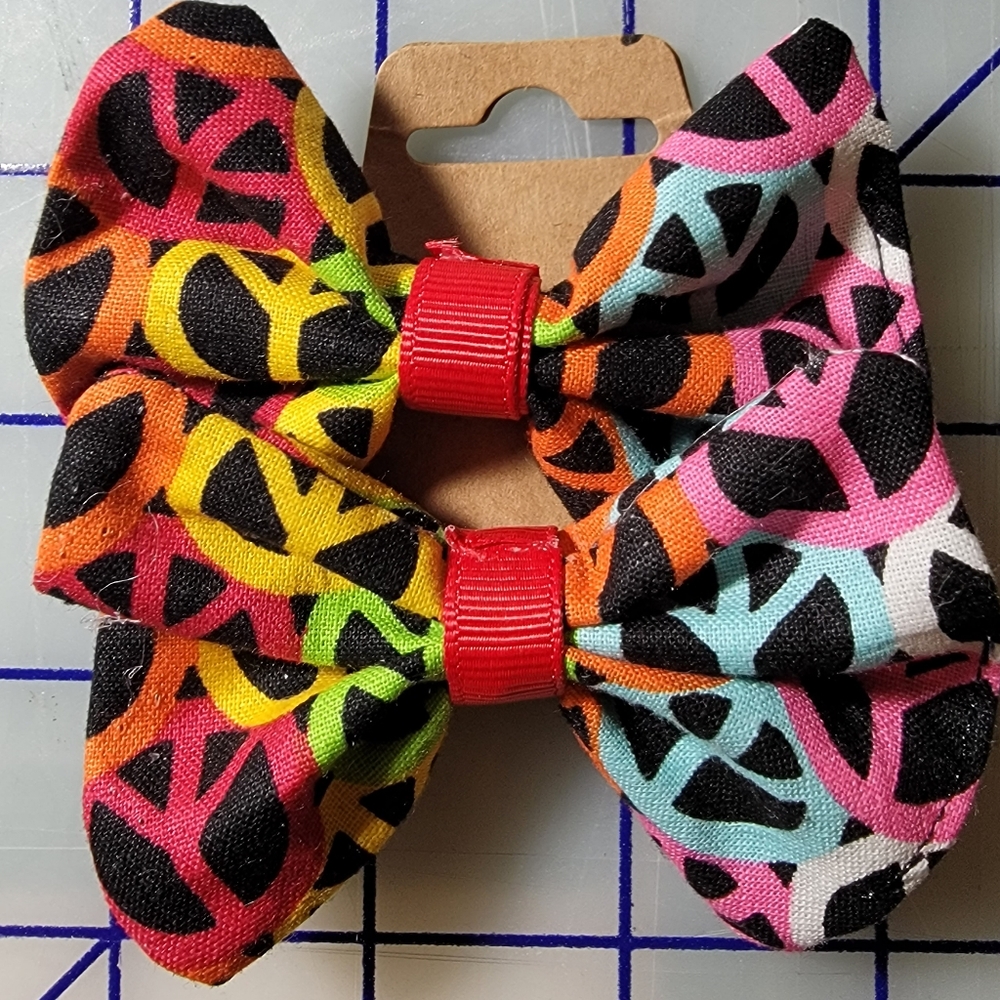 Set of Small Handmade Fabric Bows
